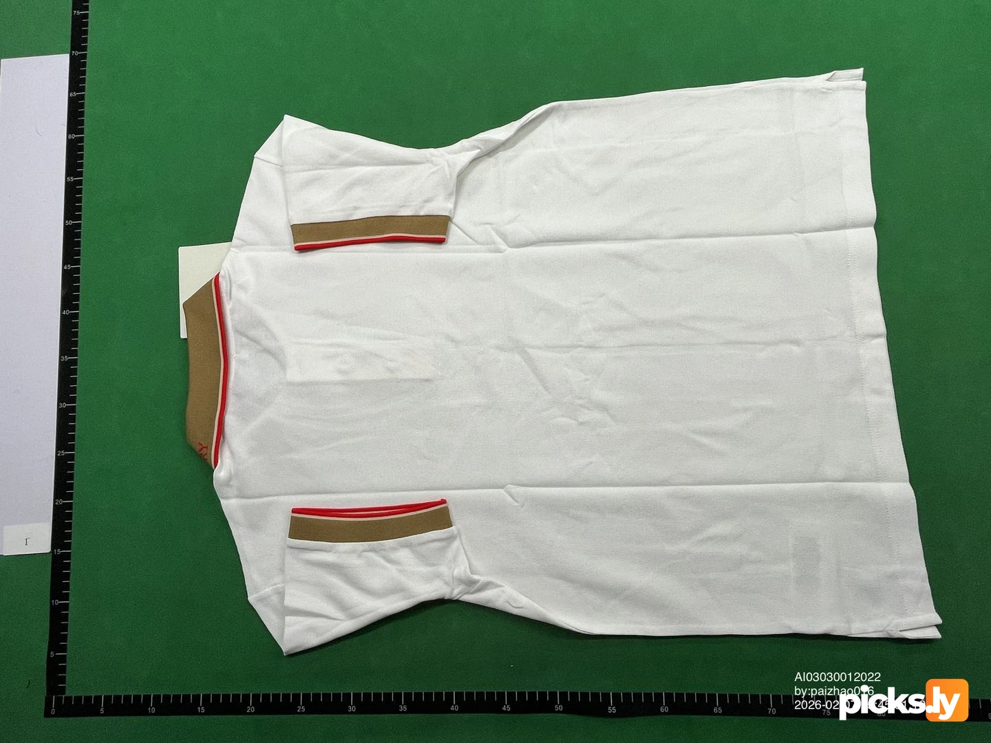 BR Letter Polo Shirt White
