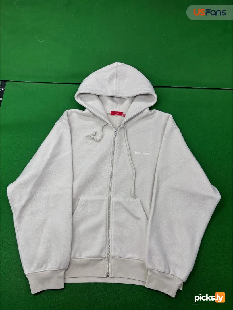 Sup Pilled Cream Zip Hoodie