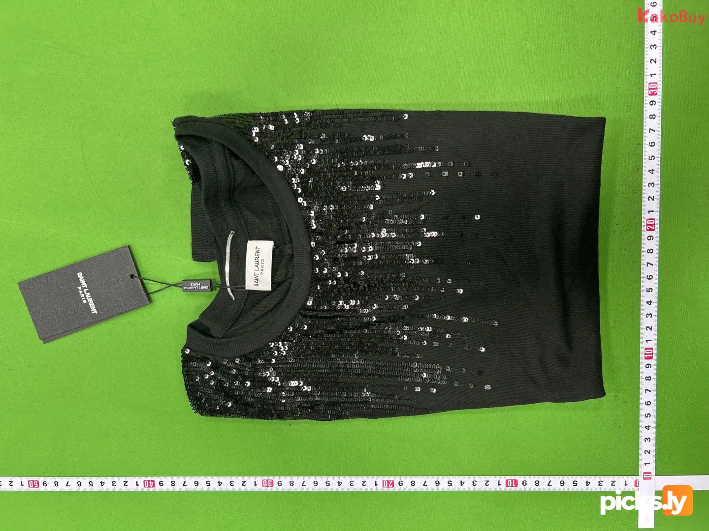 Saint Laurent Style OG Black Sequin Tee