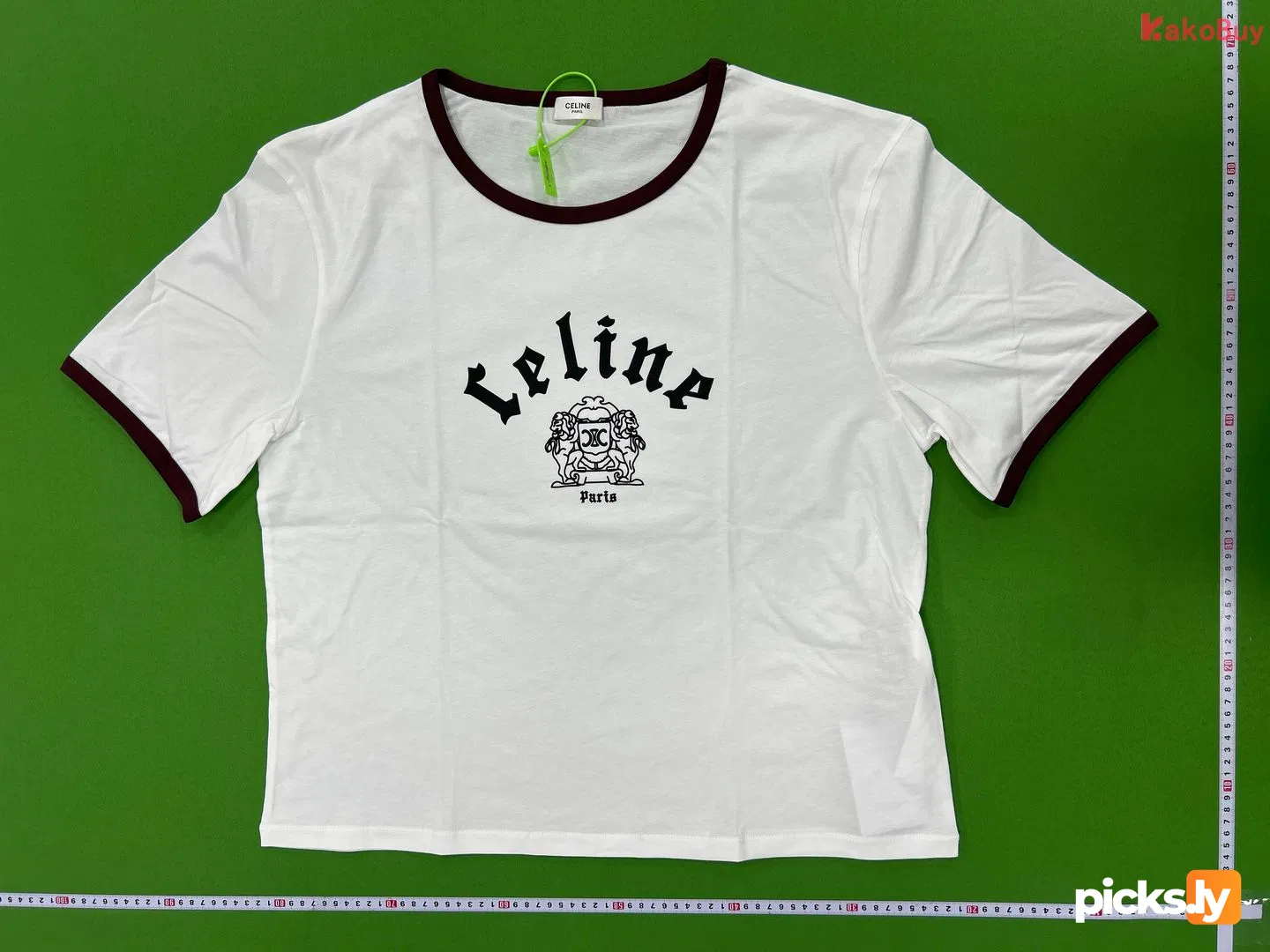 Celine Double Lion Print Tee