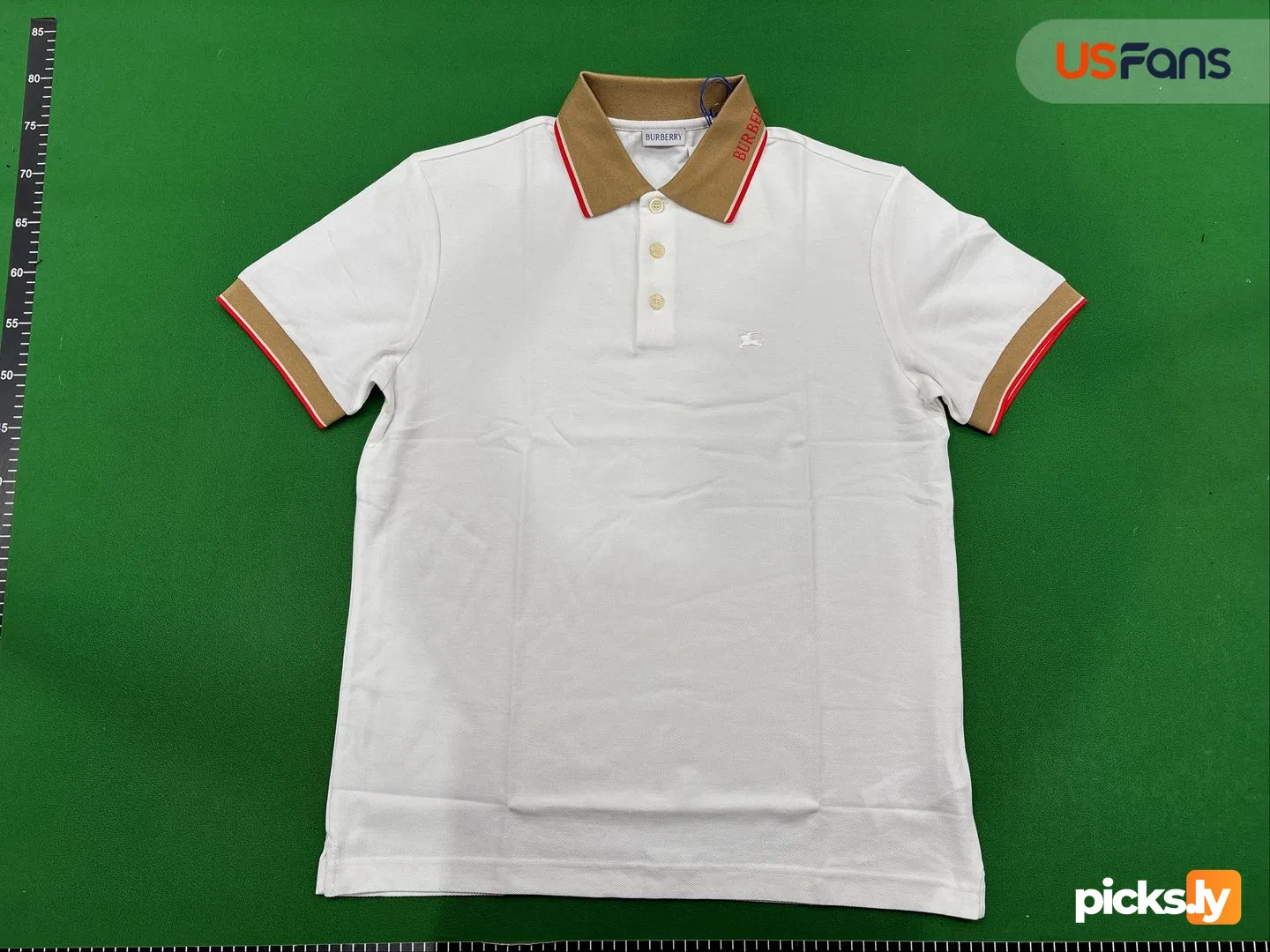 BR Letter Polo Shirt White