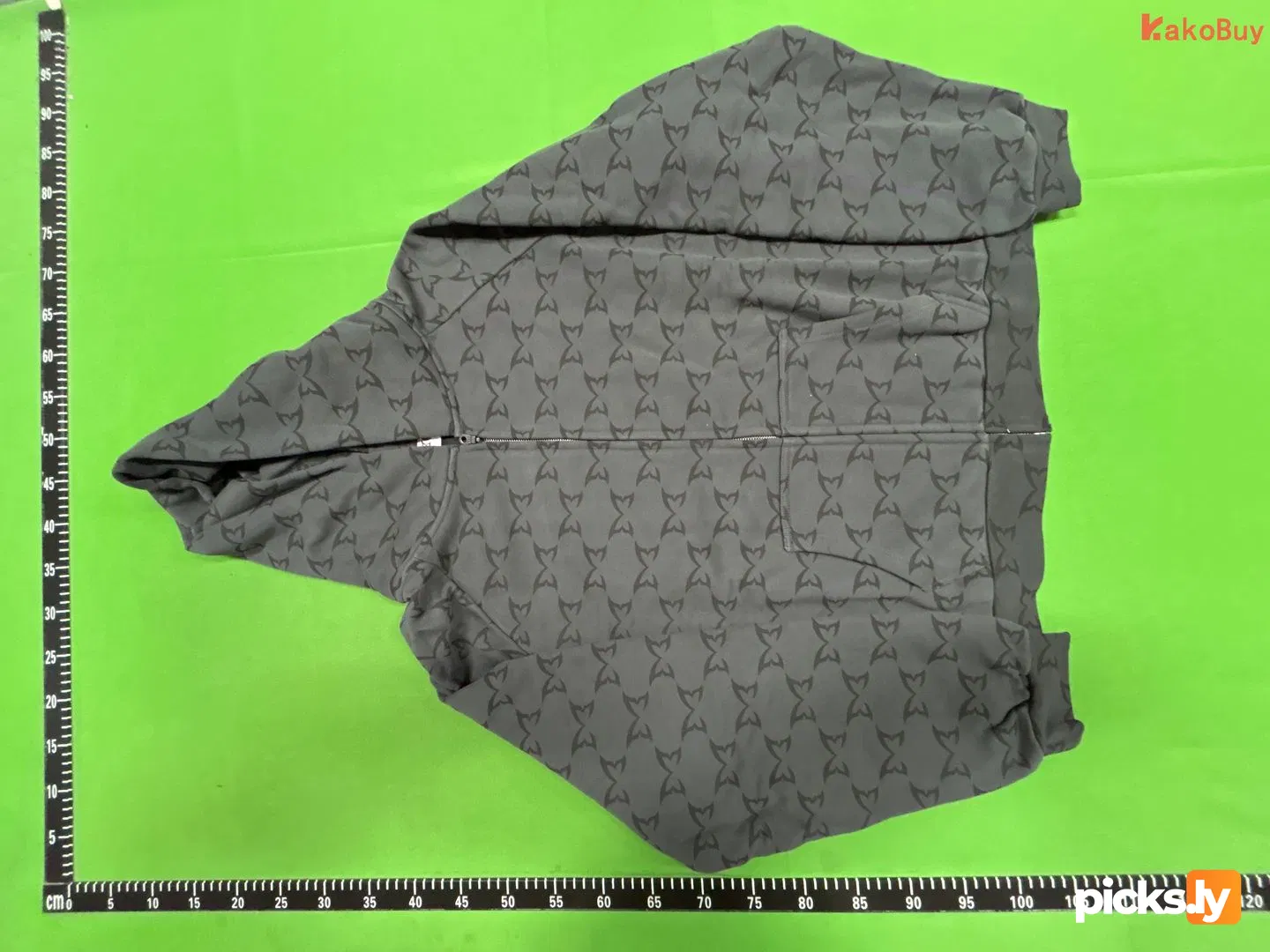 99 (Mertra Monogram Zip hoodie/Dark Grey)
