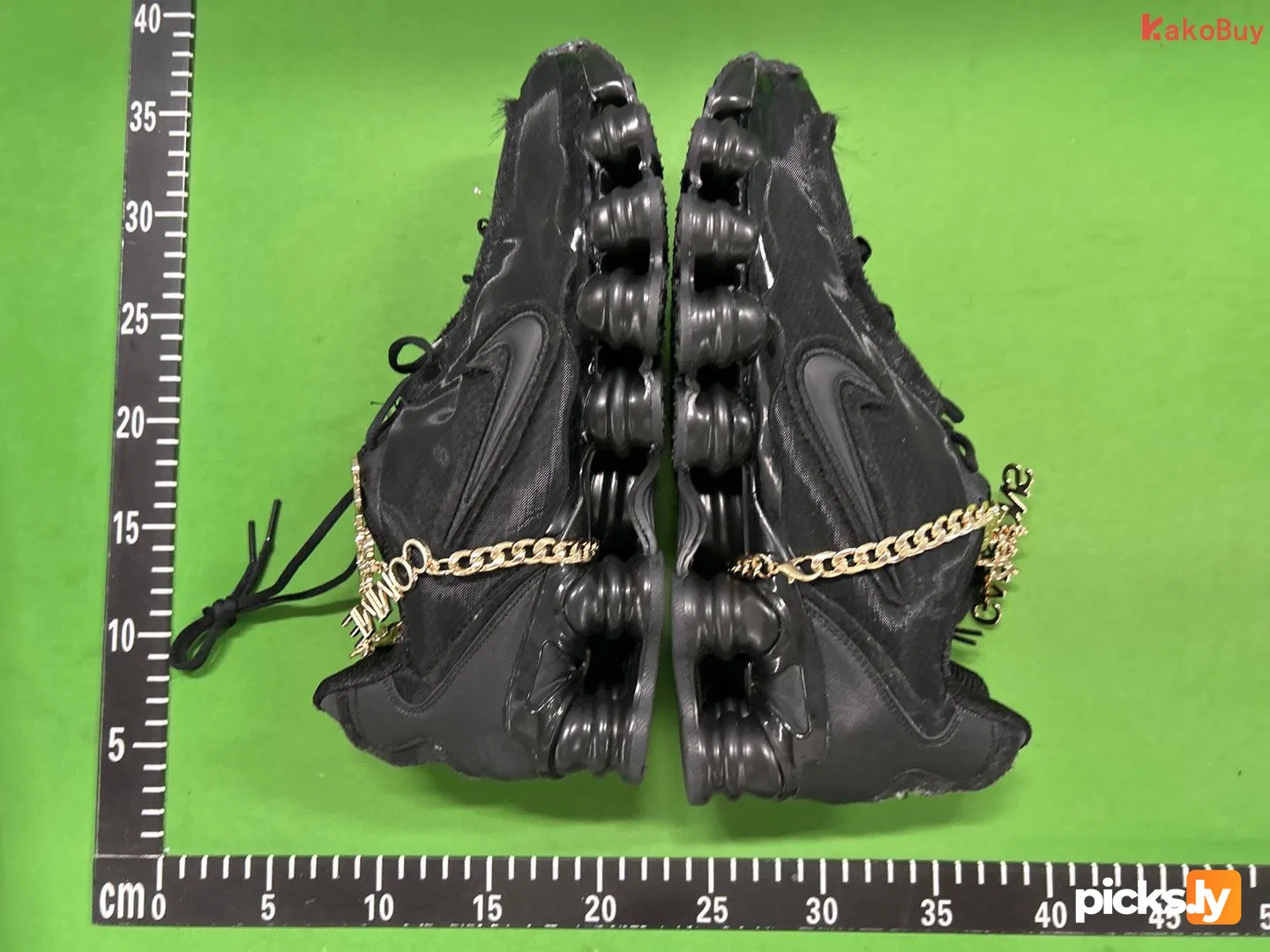 CDG x Nike Shox Black Gold Chain