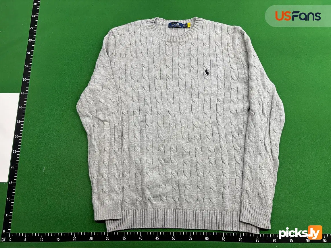 (¥180) ($25.35) #RL Autumn/Winter classic cable crewneck sweater ( ) G/D
