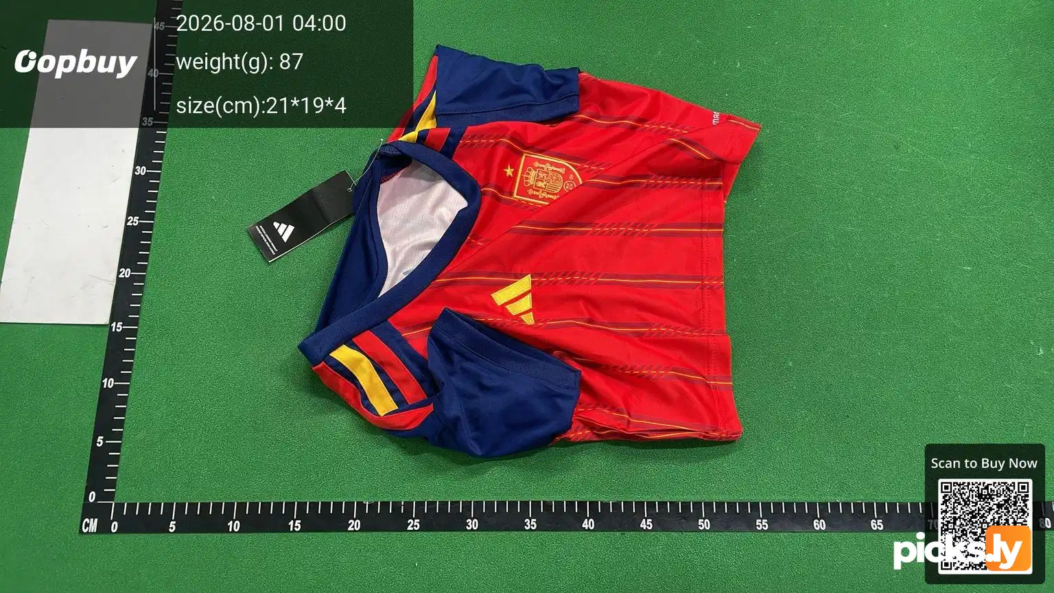 2026 FIFA World Cup Spain Home Cropped Jersey