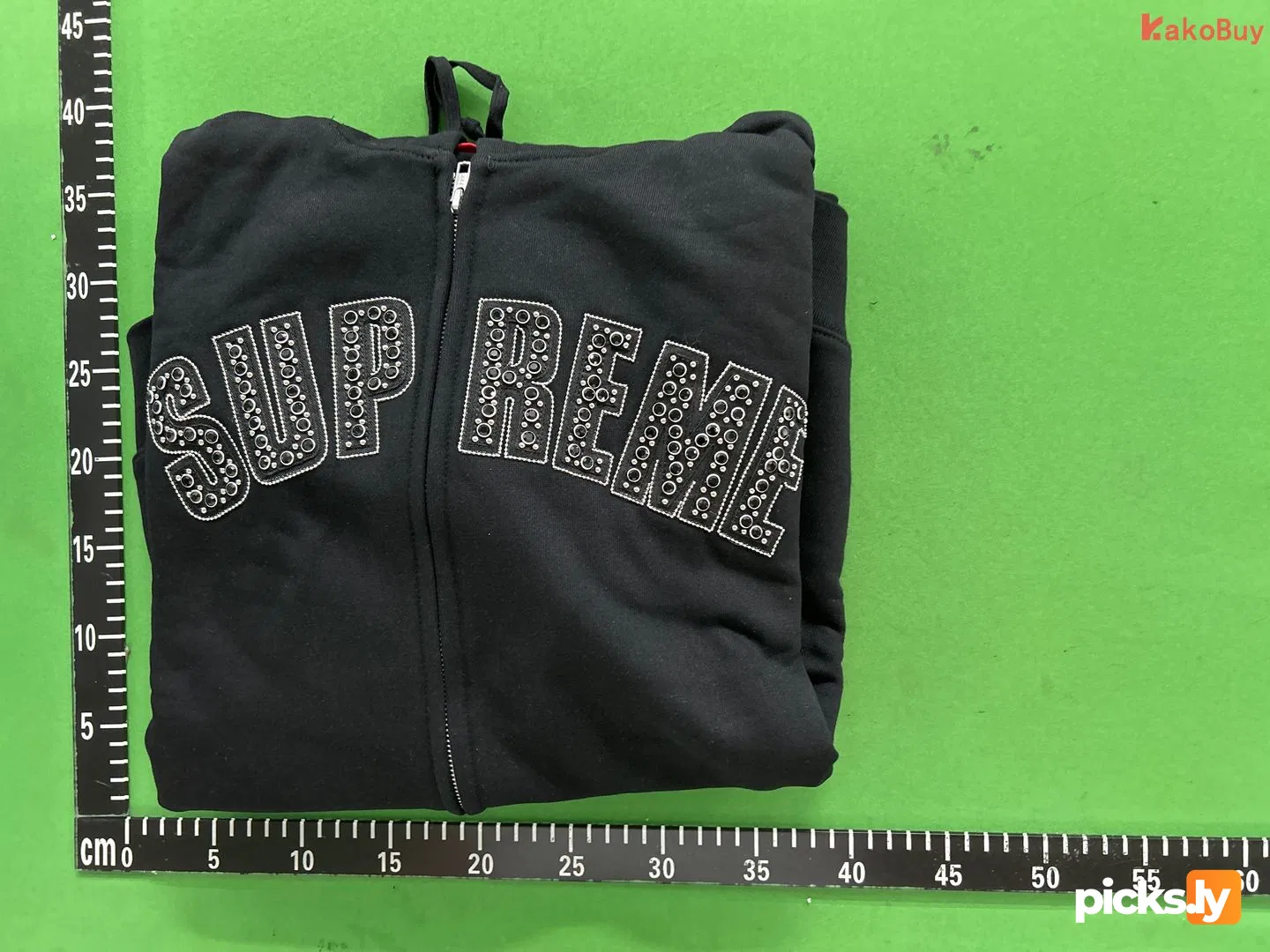 Sup bb simon zip up hoodie black