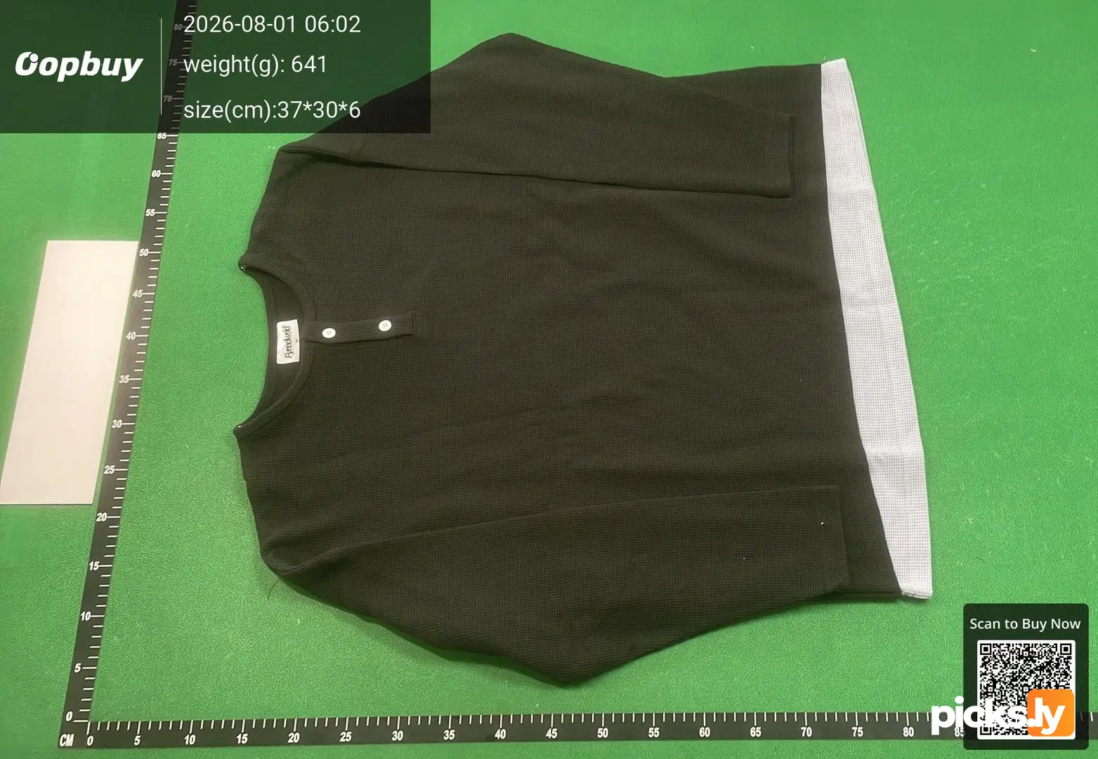 Fyredwrld Layered Waffle Henley Black