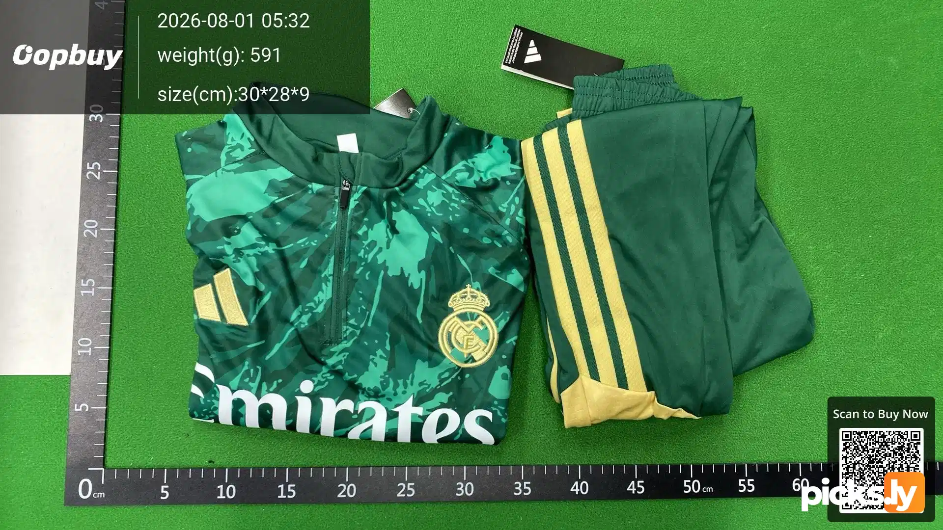 2627 Real Madrid CF Half zip training suit set