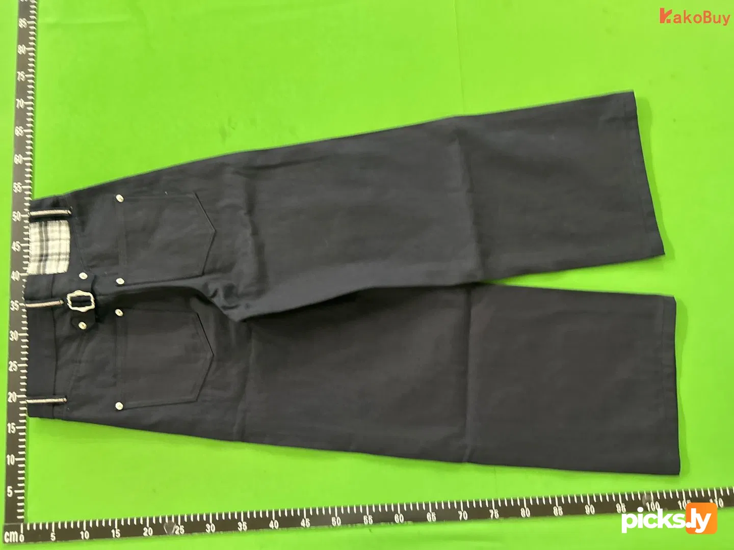 Fyredwrld Plaid fabric selvedge jeans