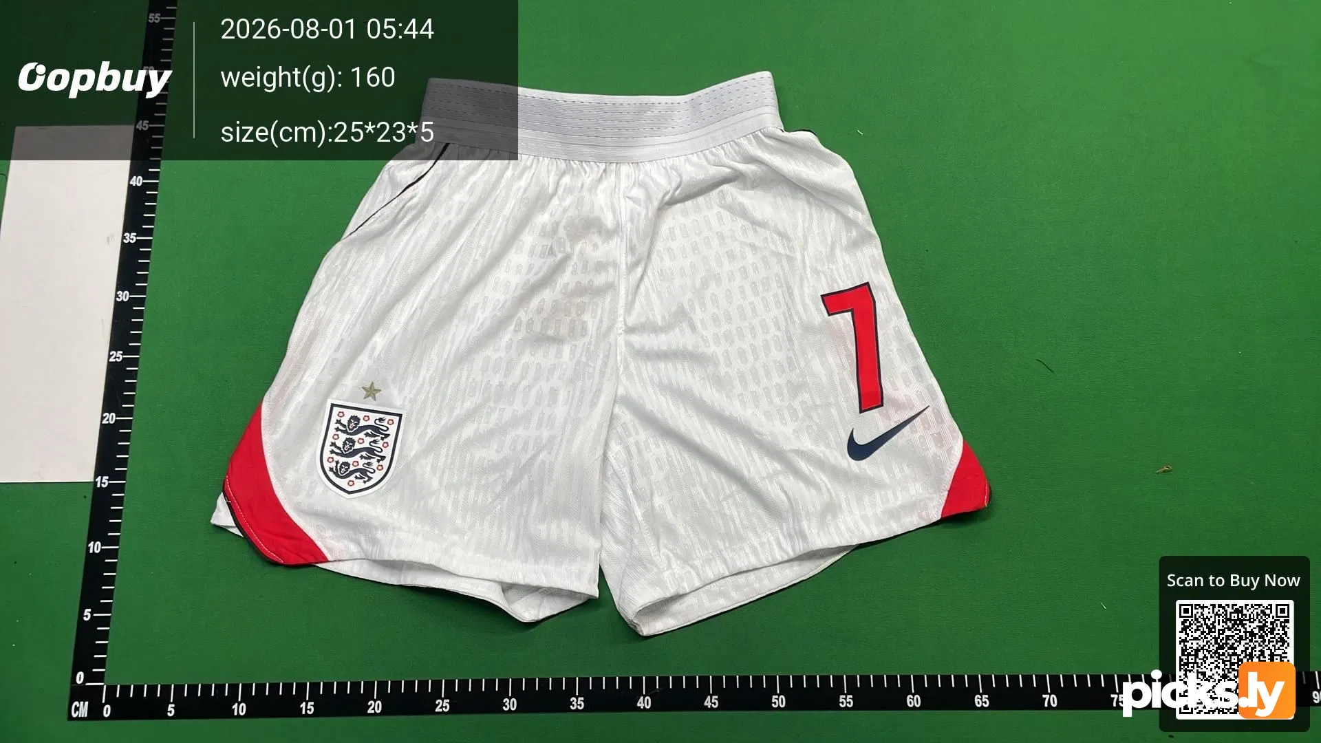 2026 FIFA World Cup England home shorts Player version